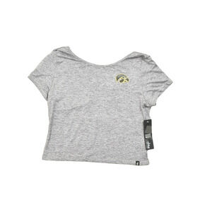 CERTO Iowa Hawkeyes Women's Gray Athletic Scoop Back Tee Shirt Size XL NEW